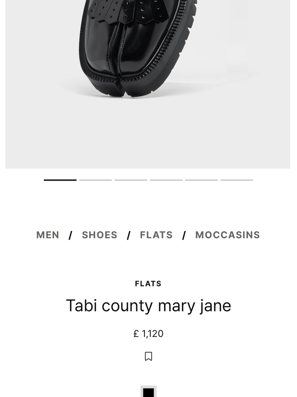 Maison Martin Margiela Black Tabi County Mary Jane Flats - Picture 2 of 8